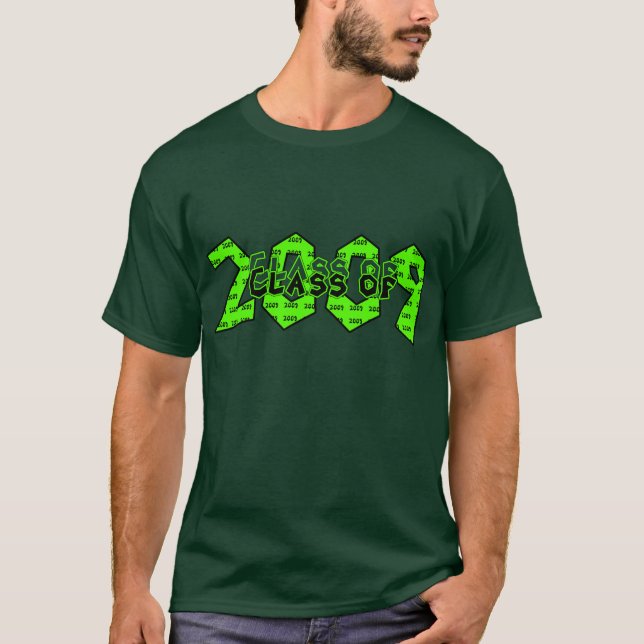 T-shirt Classe de fin d'études de 2009 Vert (Devant)