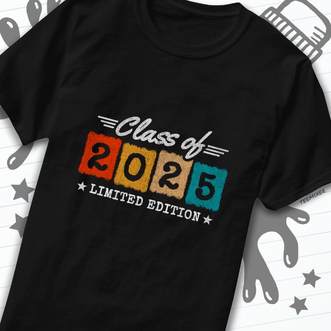 T-shirt Classe de fin d'études de 2025 Diplômé Senior 2025 (Créateur téléchargé)