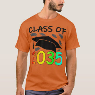 T-shirt Classe de fin d'études de 2035 Imprimés à la main 