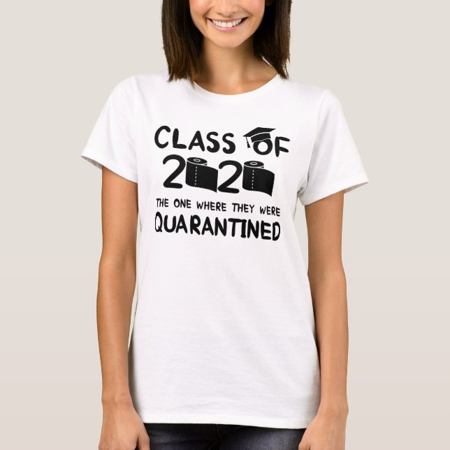 T-shirt classe de fin d'études en quarantaine (Devant)