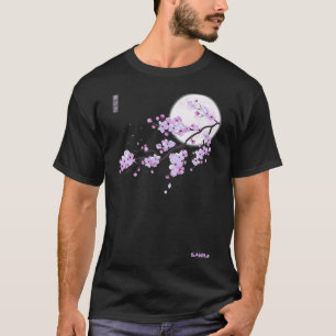 T-shirt Classe de fleurs de cerisier de Sakura violet japo