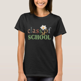 T-shirt Classe de graduation colorée audacieuse 2024 année