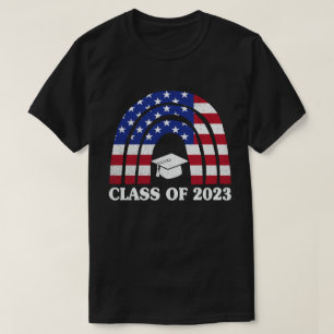 T-shirt Classe de graduation de 2023 Rainbow Us American F