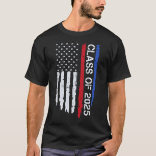 T-shirt Classe De Graduation De 2025 Senior Usa American F