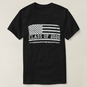 T-shirt Classe De Graduation De 2026 Senior Usa American F