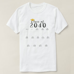 T-shirt Classe de Graduation d'empreinte manuscrite de 204