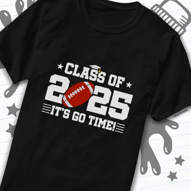 T-shirt Classe de graduation du joueur de football de 2025 (Créateur téléchargé)