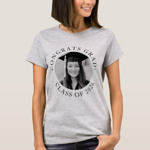 T-shirt Classe de graduation photo personnalisée Fête simp