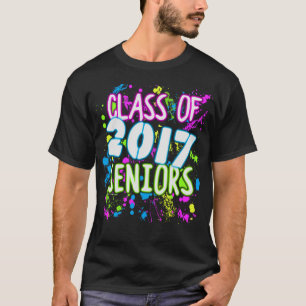 T-shirt Classe de Graffiti Neon de 2017 Aînés Graduation