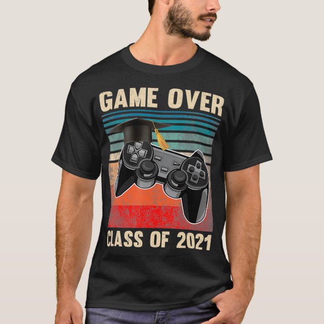 T-shirt Classe de Jeux de 2021 Jeux Vidéos Graduation Ga (Devant)
