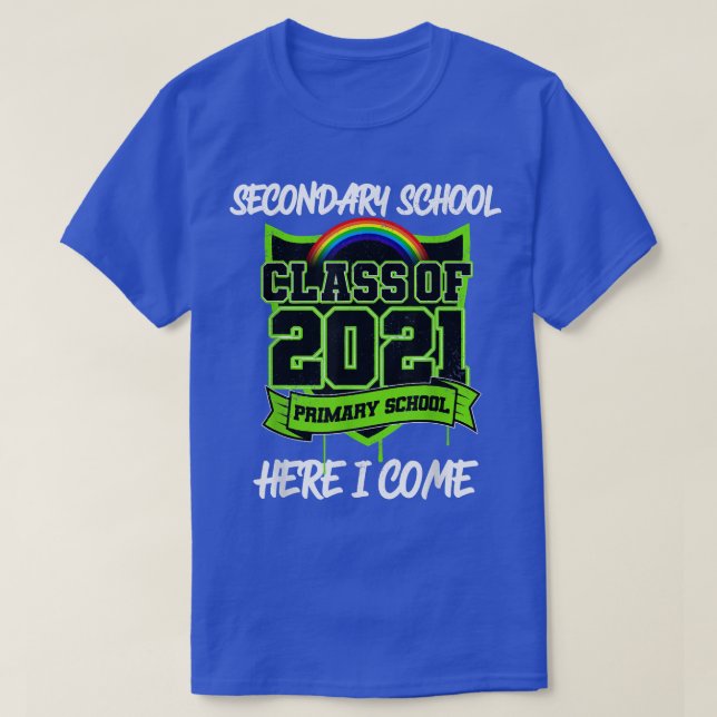 T-shirt Classe de l'école primaire de 2021 école secondair (Design devant)