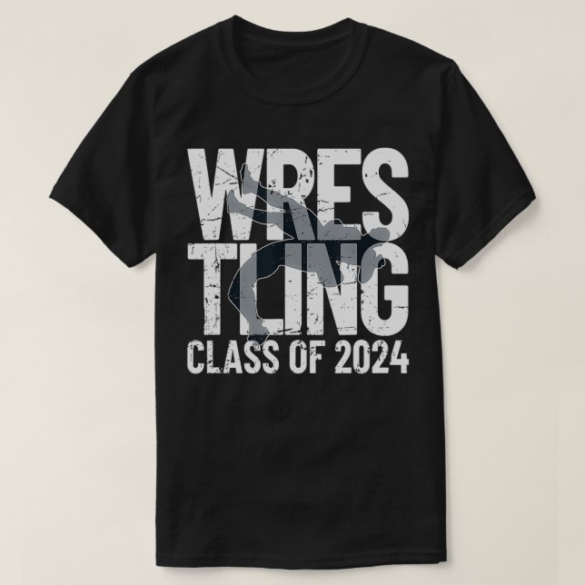 T-shirt Classe de lutte de 2024 Wrestler Silhouette (Design devant)