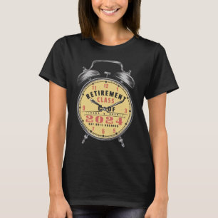 T-shirt classe de retraite de 2024 compte à rebours en cou