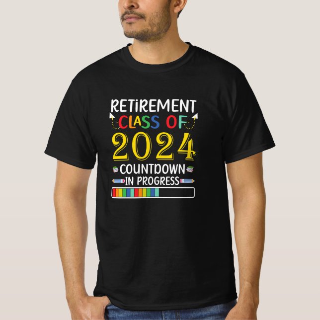 T-shirt Classe de retraite de 2024 Compte à rebours Profes (Devant)