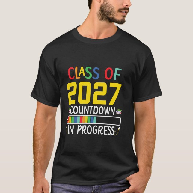 T-shirt Classe de retraite de 2027 décompte progrès Retir (Devant)