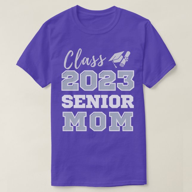 T-shirt Classe De Senior 2023 Graduation Maman (Design devant)