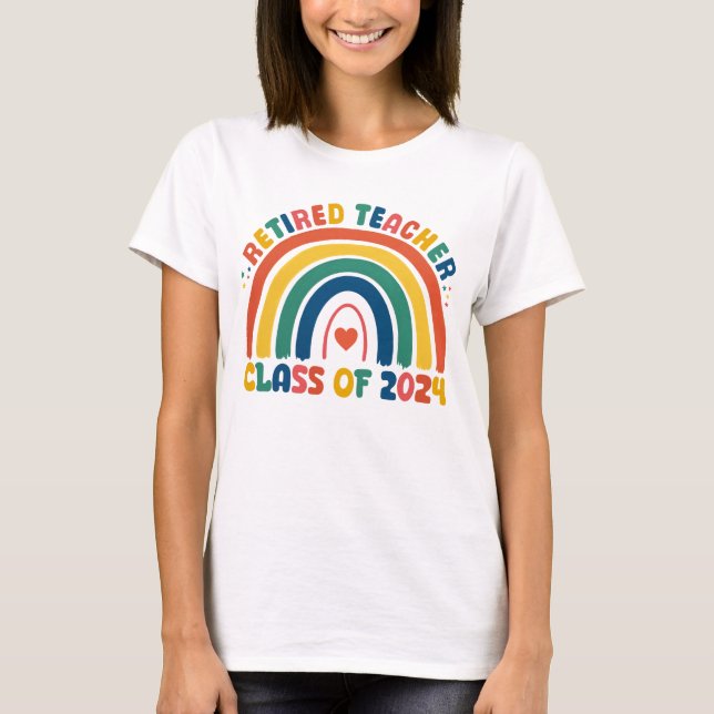 T-shirt Classe D'Enseignant Retraité De 2024 Retraite Arc- (Devant)