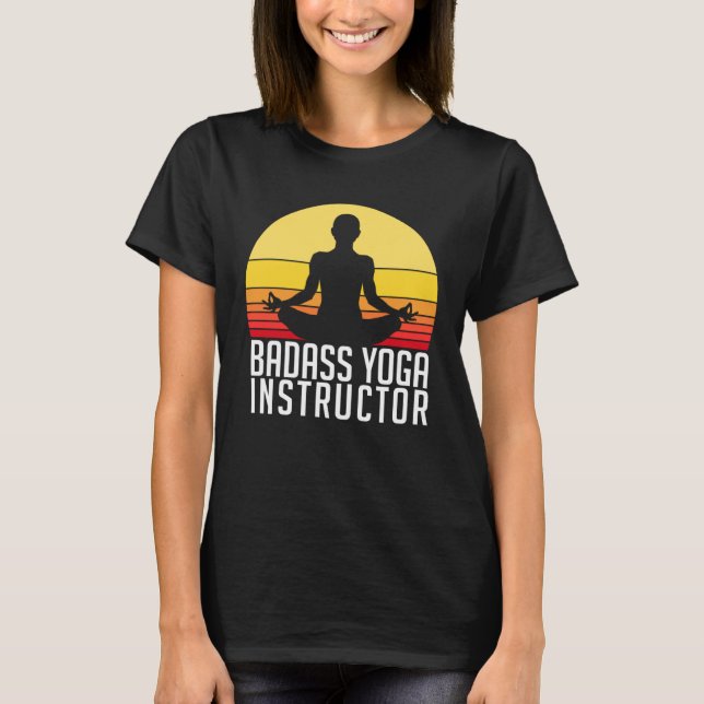 T-shirt Classe d'entraînement de professeur de yoga (Devant)