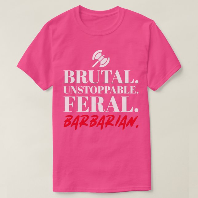 T-shirt Classe DnD Lumière barbare (Design devant)