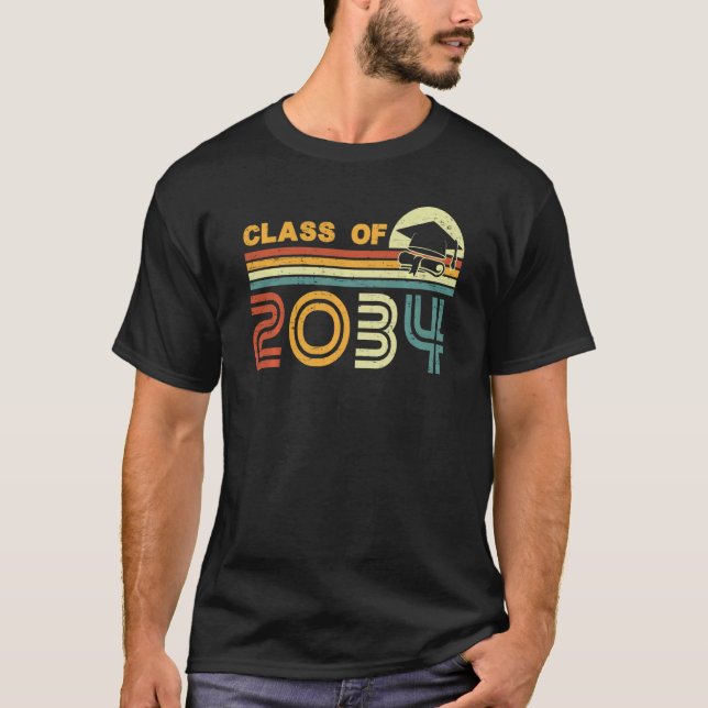 T-shirt Classe Drôle De 2034 Croissance Avec Moi Maternell (Devant)