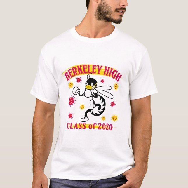 T-shirt Classe du lycée de Berkeley de 2020 "vieille école (Devant)