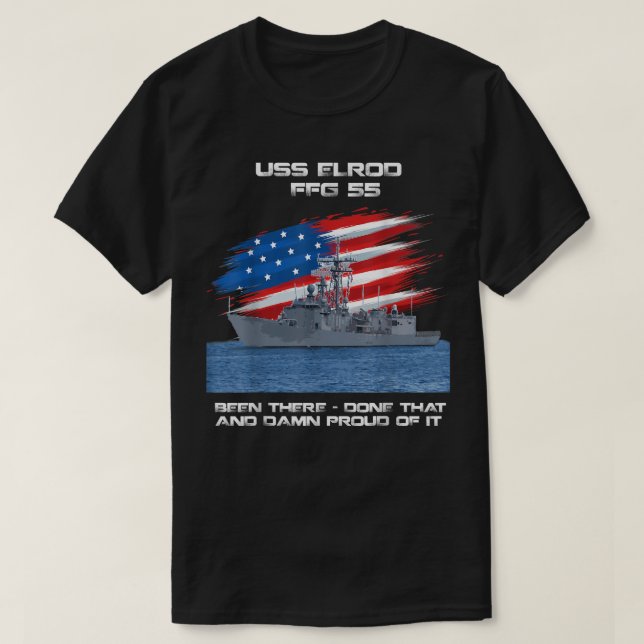 T-shirt Classe Elrod FFG-55 Classe USS Frigate American Fl (Design devant)