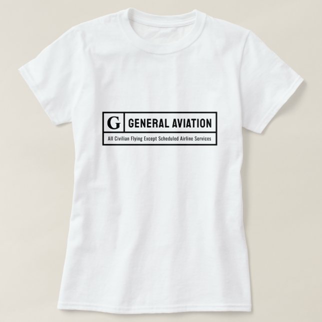 T-shirt Classé G pour l'aviation générale (Design devant)