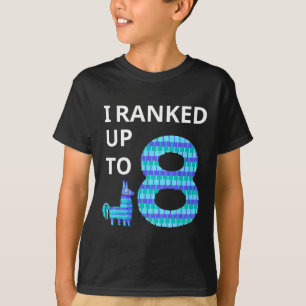 T-shirt Classé Jusqu'À 8 Jeu Vidéo Anniversaire Llama Piña