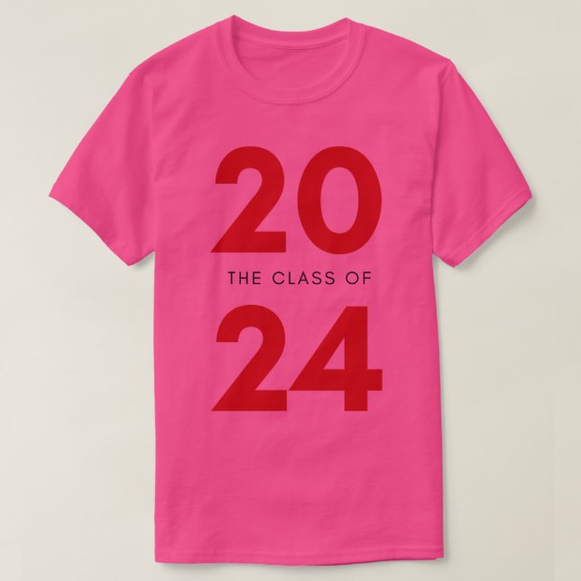 T-shirt Classe Of 2024 Simple Typography 2024 Design pour  (Design devant)