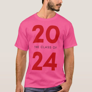T-shirt Classe Of 2024 Simple Typography 2024 Design pour