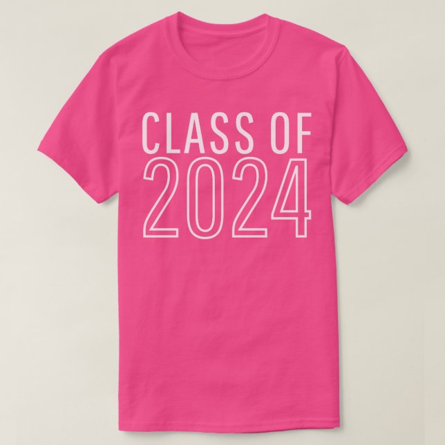 T-shirt Classe Of 2024 Simple Typography 2024 Design pour  (Design devant)