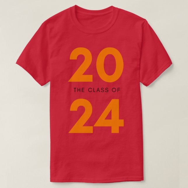 T-shirt Classe Of 2024 Simple Typography 2024 Design pour  (Design devant)