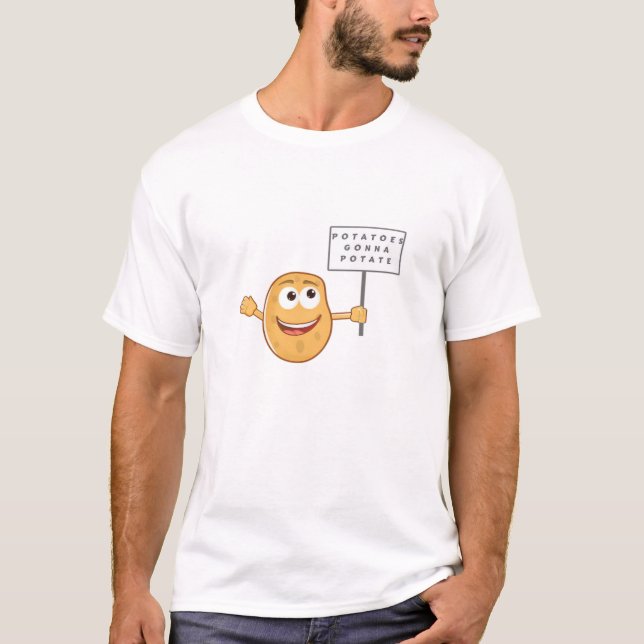 T-shirt Classe Pommes de terre - Potate (Pun de pommes de  (Devant)