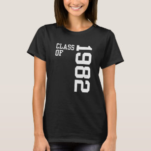 T-shirt Classe rétro de 1982 Lycée Réunion Vin
