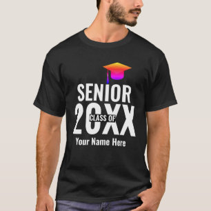 T-shirt Classe Senior moderne de l'année personnalisée T-s