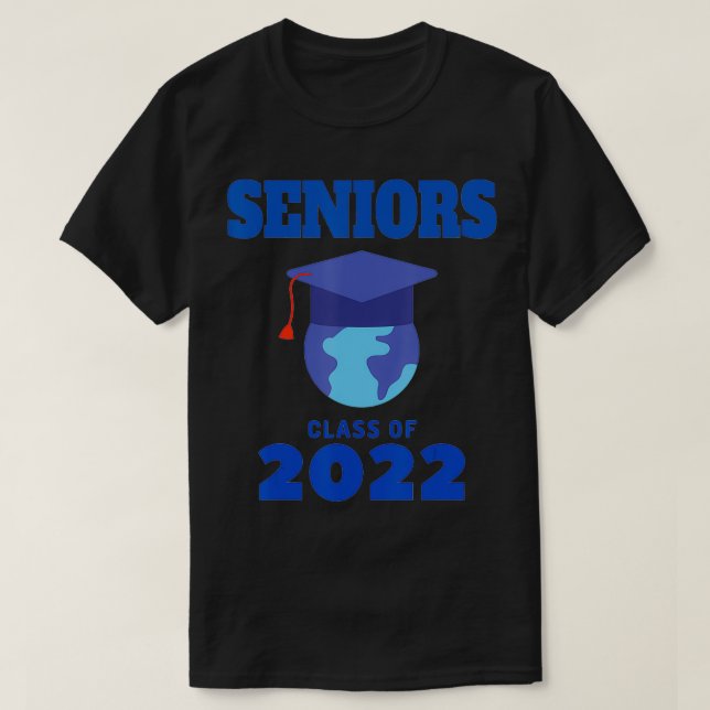 T-shirt Classe SENIORS de 2022, avec World Globe (Design devant)