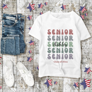 T-shirt Classe supérieure Classe tendance Retro Nom person