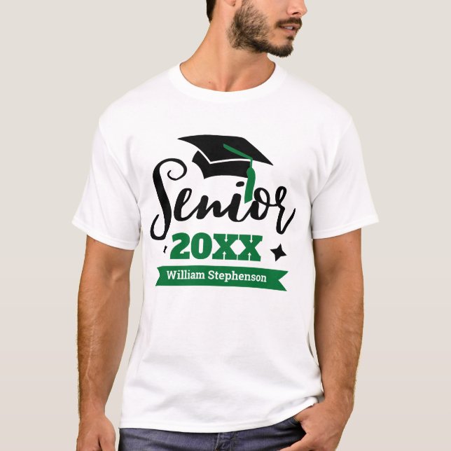 T-shirt Classe supérieure de 2022 nom de l'année de gradua (Devant)