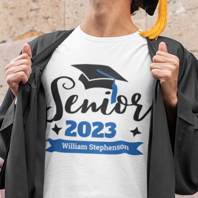 T-shirt Classe supérieure de 2023 année de graduation nom (Créateur téléchargé)