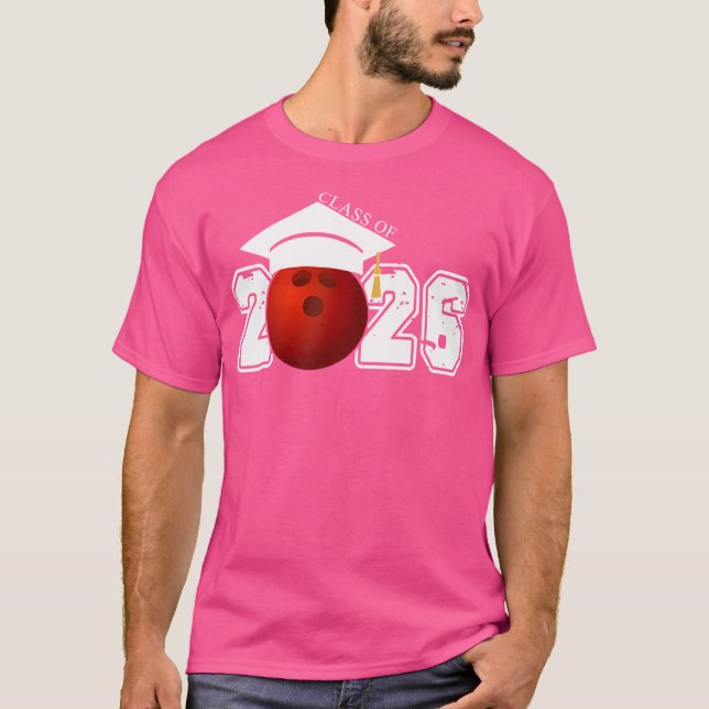 T-shirt Classe Supérieure De 2026 Diplômé Du Bowling De Gr (Devant)