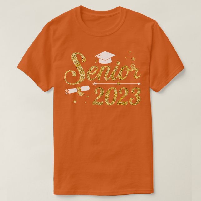 T-shirt Classe supérieure de diplômé de 2023 (Design devant)