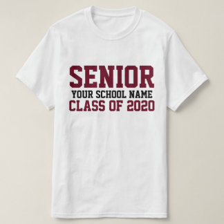 T-shirt Classe supérieure de texte personnalisé 2020 Maroo