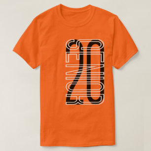 T-shirt Classe supérieure du logo 2020 Noir et blanc moder