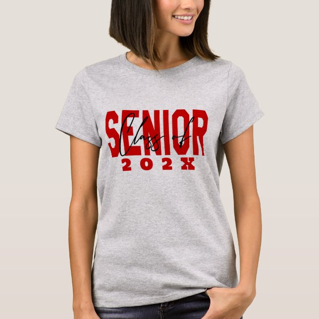 T-shirt Classe tendance de 2025 Lycée Logo Grey (Devant)