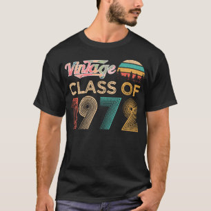 T-shirt Classe vintage De 1972 Classic Retro Anniversaire