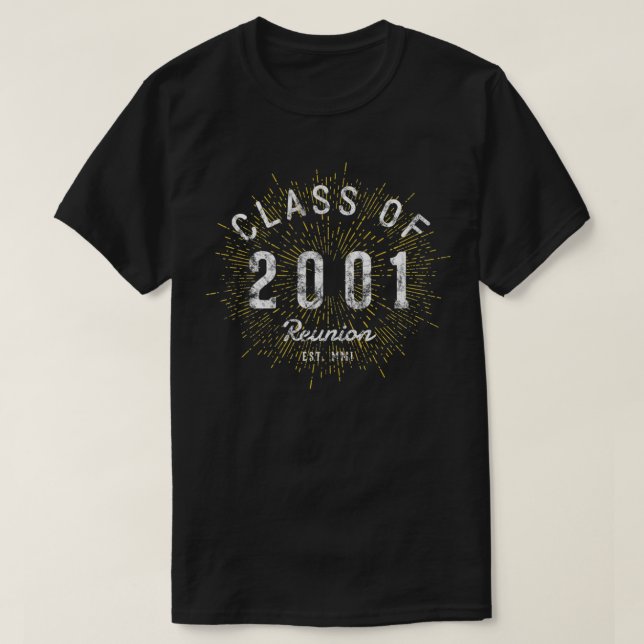 T-shirt Classe vintage de Réunion 2001  (Design devant)