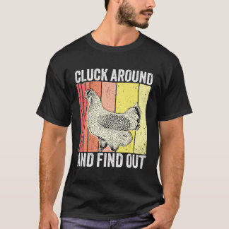 T-shirt Classez Autour Et Découvrez L'Humour Drôle Poulet