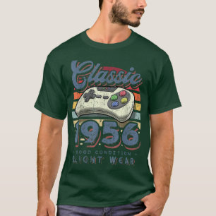 T-shirt Classic 1956 66th Birthday Retro Video Game Contro