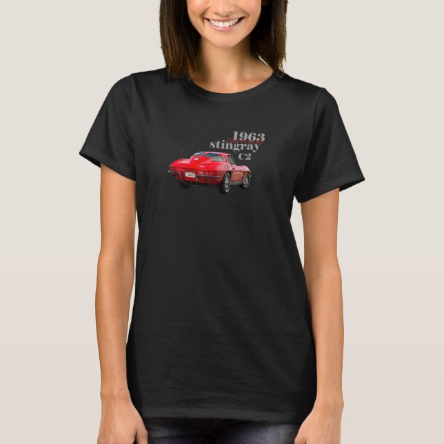 T-shirt Classic 1963 Stingray Split Window American Sports (Devant)