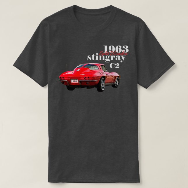 T-shirt Classic 1963 Stingray Split Window Sports américai (Design devant)